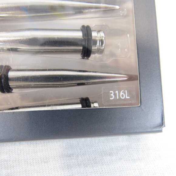 Pierced Nation Stainless Steel Taper Kit 2G - 00G 316L Faux Blue Gem - Picture 7 of 7